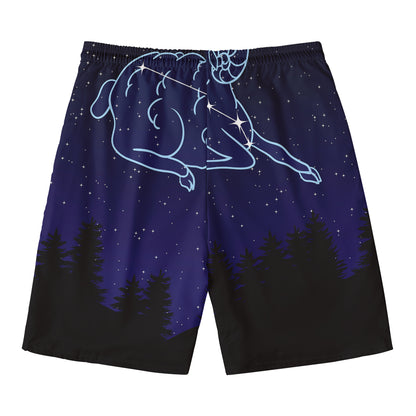 Aries Constellation Print Men's Swim Trunks