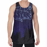 Aries Constellation Print Men's Velvet Tank Top
