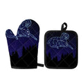 Aries Constellation Print Oven Mitt And Pot Holder Set