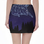 Aries Constellation Print Pencil Mini Skirt