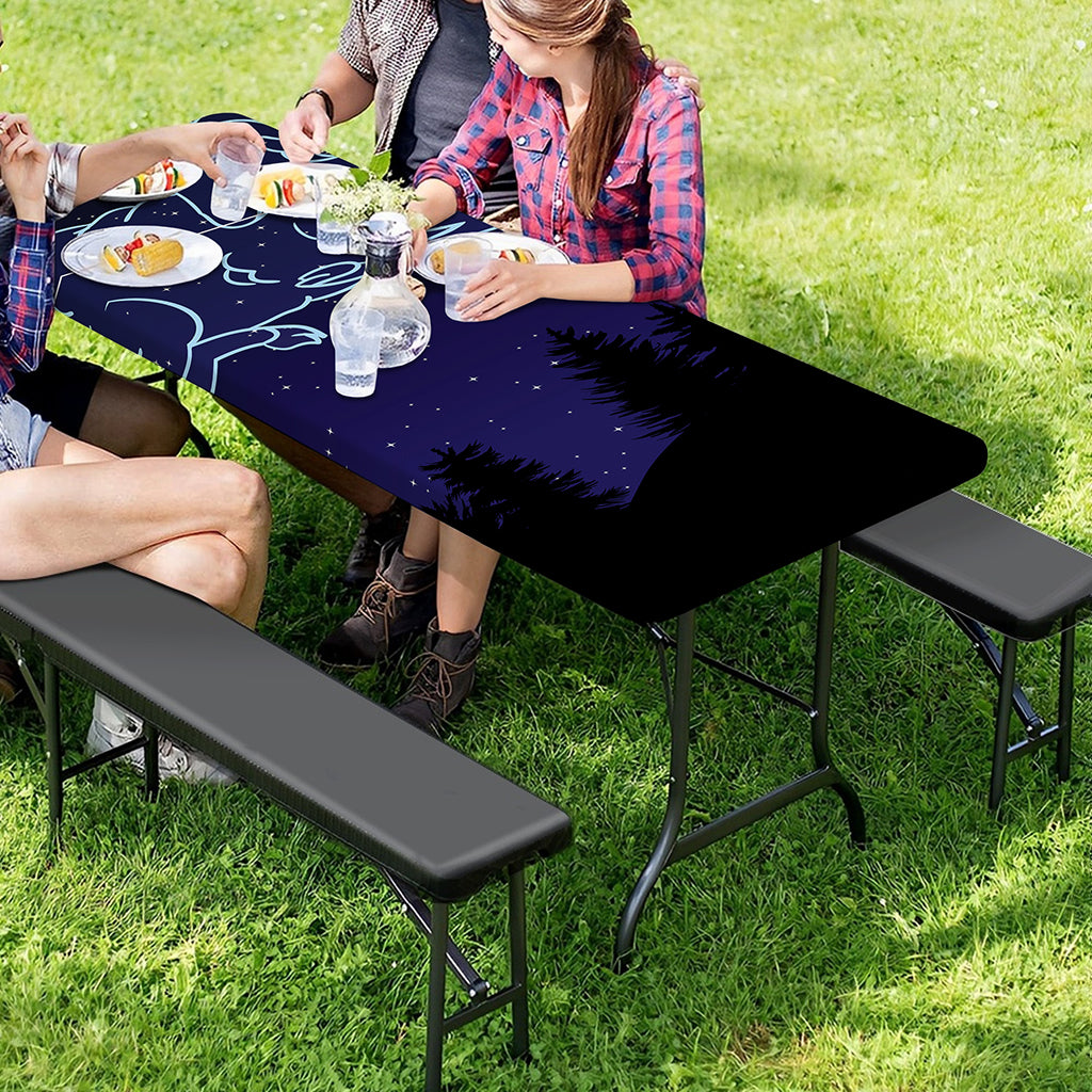 Aries Constellation Print Picnic Table Cover