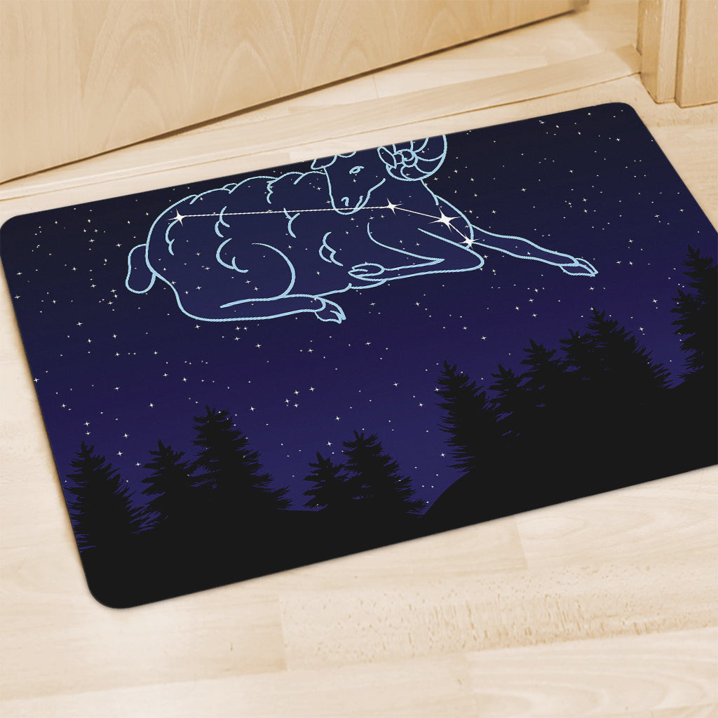 Aries Constellation Print Polyester Doormat