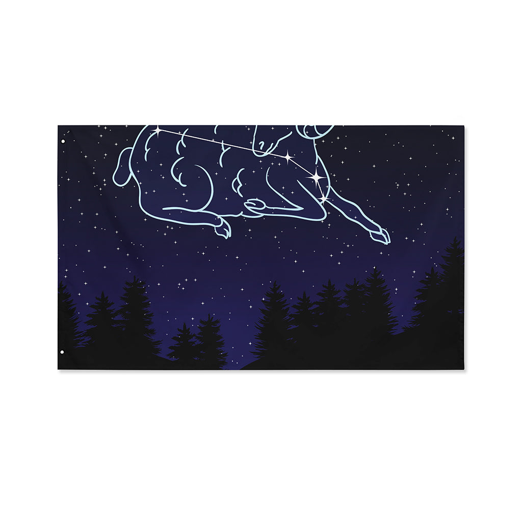 Aries Constellation Print Polyester Flag