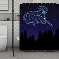 Aries Constellation Print Polyester Shower Curtain