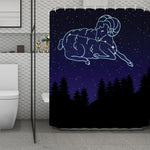 Aries Constellation Print Polyester Shower Curtain