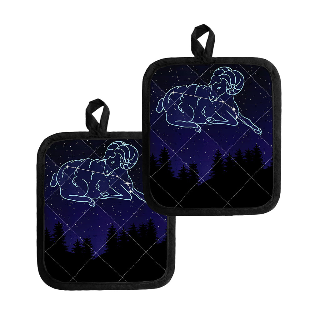 Aries Constellation Print Pot Holders