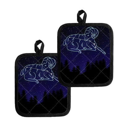 Aries Constellation Print Pot Holders