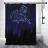 Aries Constellation Print Premium Shower Curtain