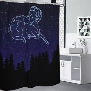 Aries Constellation Print Premium Shower Curtain