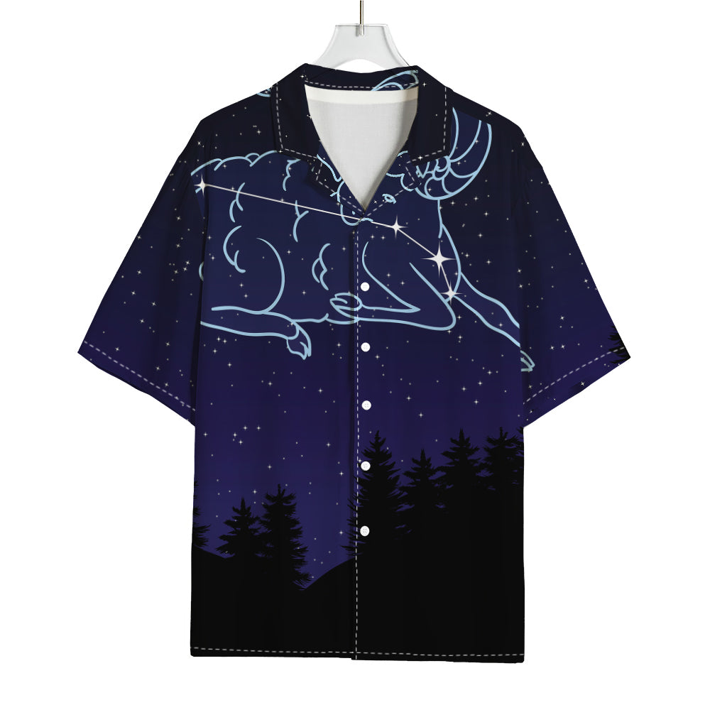 Aries Constellation Print Rayon Hawaiian Shirt