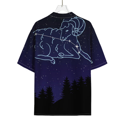 Aries Constellation Print Rayon Hawaiian Shirt