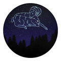 Aries Constellation Print Round Blanket
