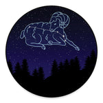 Aries Constellation Print Round Floor Mat