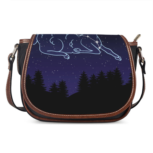 Aries Constellation Print Saddle Bag