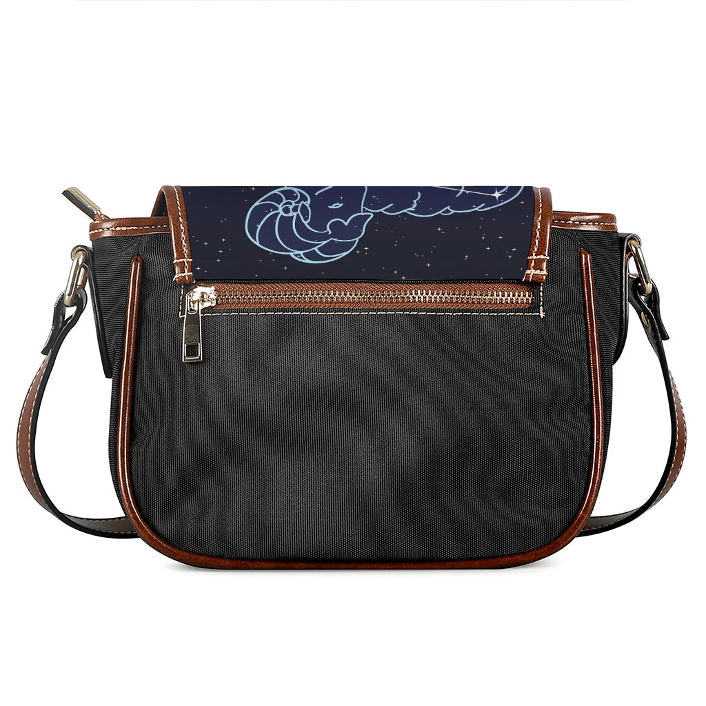 Aries Constellation Print Saddle Bag