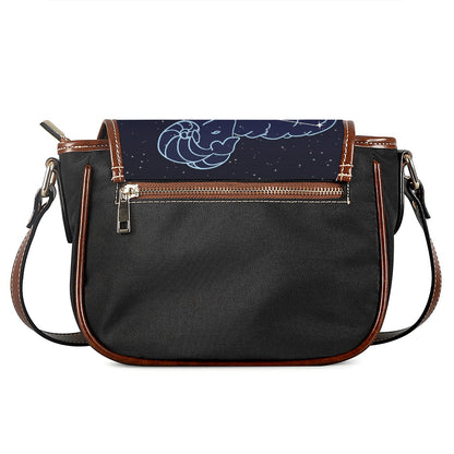 Aries Constellation Print Saddle Bag