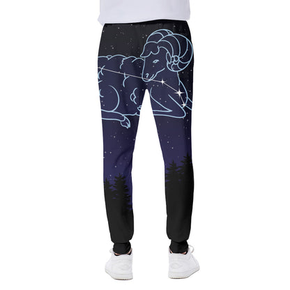 Aries Constellation Print Scuba Joggers