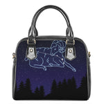 Aries Constellation Print Shoulder Handbag