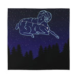 Aries Constellation Print Silk Bandana