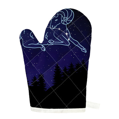 Aries Constellation Print Single Oven Mitt