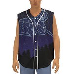 Aries Constellation Print Sleeveless Baseball Jersey