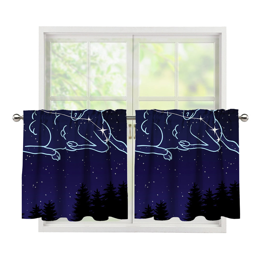 Aries Constellation Print Tier Curtains