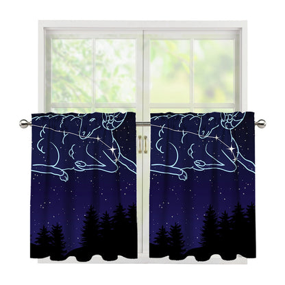 Aries Constellation Print Tier Curtains