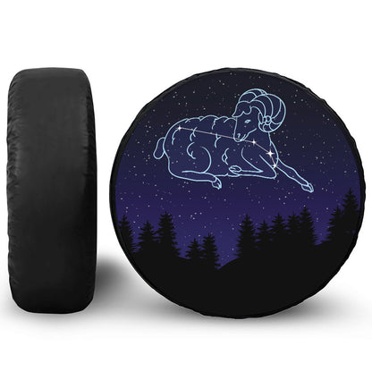 Aries Constellation Print Tire Cover