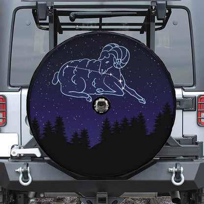 Aries Constellation Print Tire Cover With Camera Hole