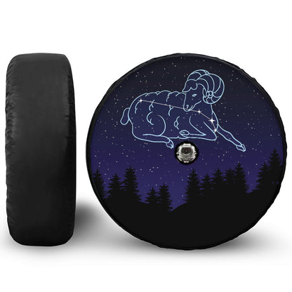 Aries Constellation Print Tire Cover With Camera Hole
