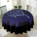 Aries Constellation Print Waterproof Round Tablecloth
