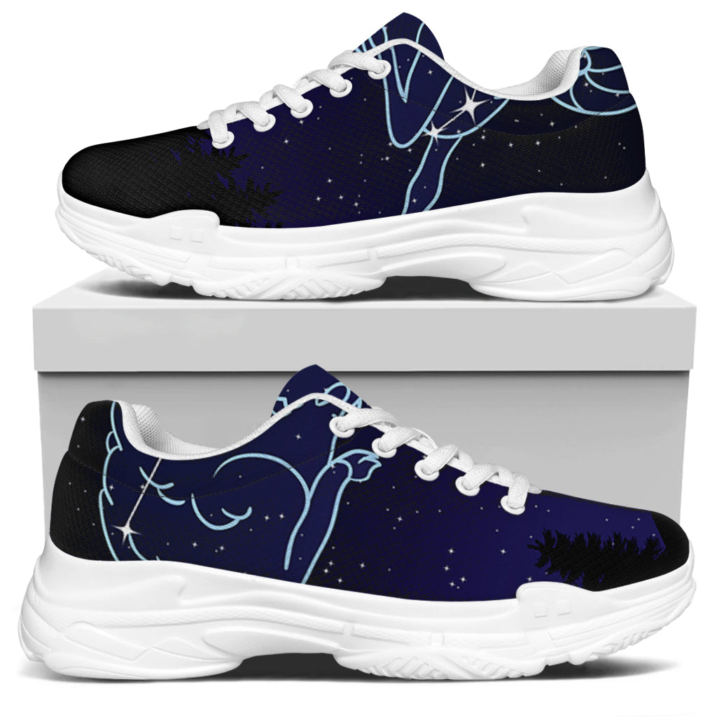 Aries Constellation Print White Chunky Shoes