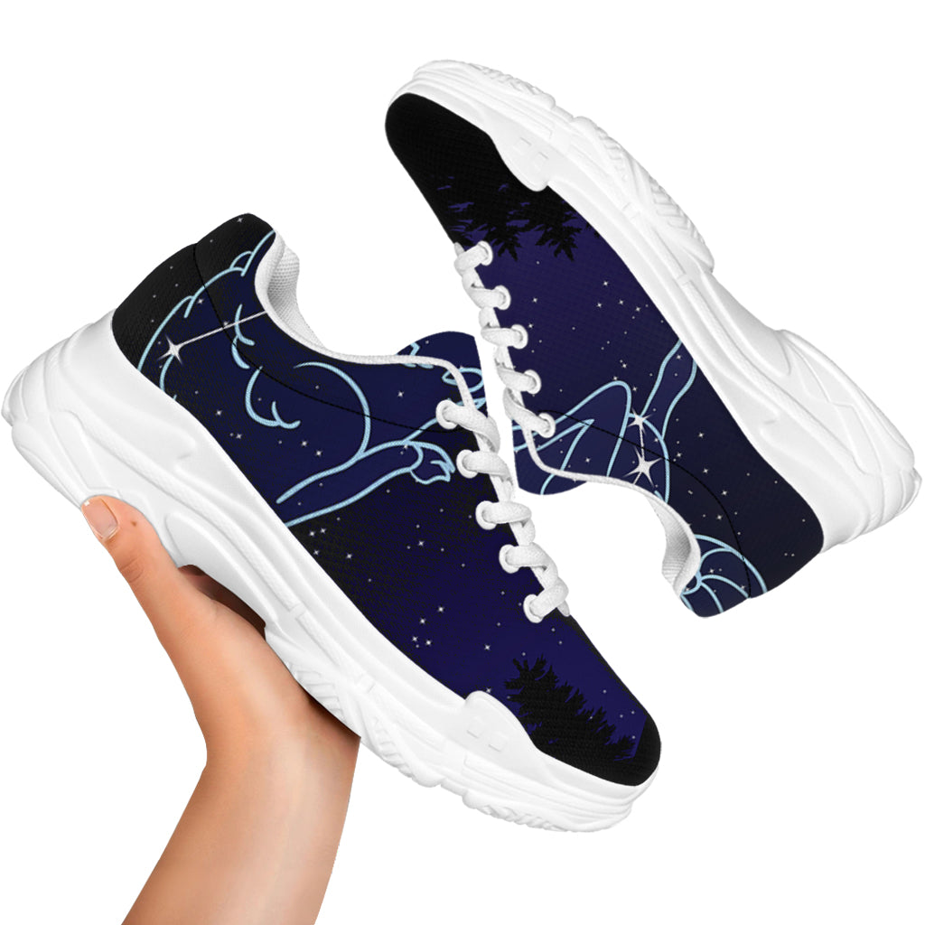 Aries Constellation Print White Chunky Shoes