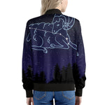 Aries Constellation Print Women's Bomber Jacket