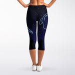 Aries Constellation Print Women's Capri Leggings