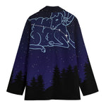 Aries Constellation Print Women's Cotton Blazer