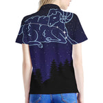 Aries Constellation Print Women's Polo Shirt