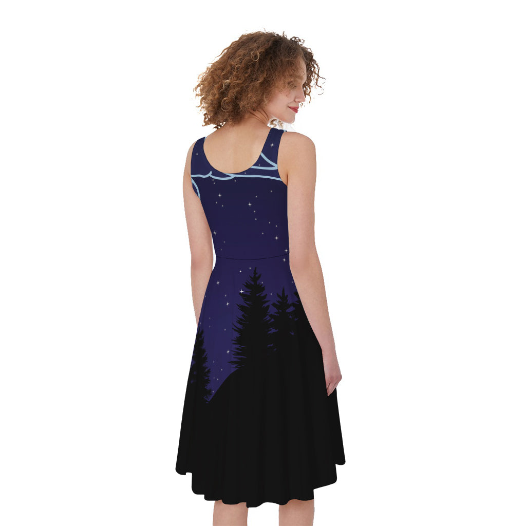 Aries Constellation Print Women's Sleeveless Dress