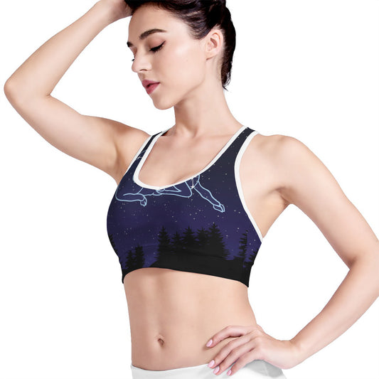 Aries Constellation Print Women's Sports Bra