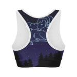 Aries Constellation Print Women's Sports Bra