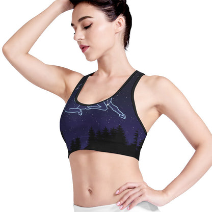 Aries Constellation Print Women's Sports Bra
