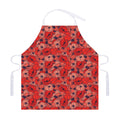 Armistice Day Poppy Pattern Print Adjustable Apron