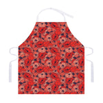 Armistice Day Poppy Pattern Print Adjustable Apron