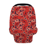 Armistice Day Poppy Pattern Print Baby Seat Cover