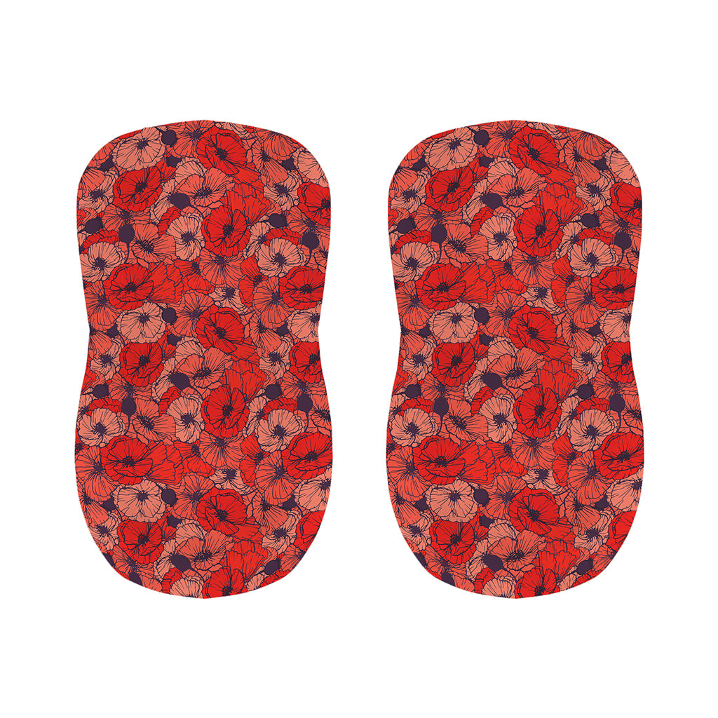 Armistice Day Poppy Pattern Print Bar Stool Covers