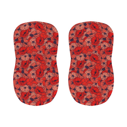 Armistice Day Poppy Pattern Print Bar Stool Covers