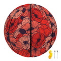 Armistice Day Poppy Pattern Print Basketball