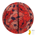 Armistice Day Poppy Pattern Print Basketball