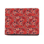 Armistice Day Poppy Pattern Print Bifold Wallet