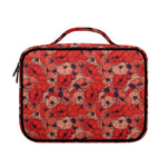 Armistice Day Poppy Pattern Print Briefcase Bible Bag